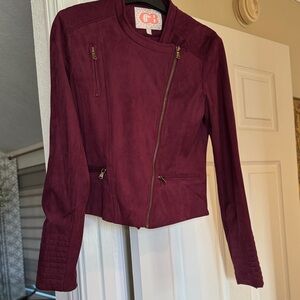 BB Dakota Deep Red Leather Jacket